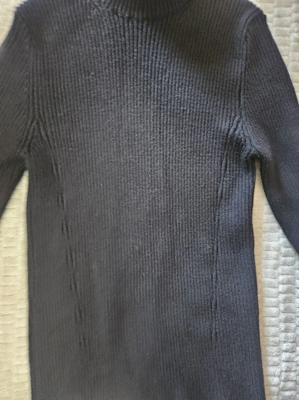 Zara Black Ribbed Turtleneck Sweater